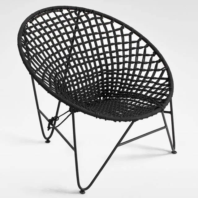 Wholesale Egg Chair with Metal Frame Powder Coated and Rope Woven