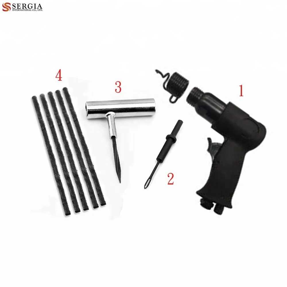 Taiwan Pneumatic Hammer Chisel Tire Repair String Motorcycle Flat Tire Repair Kit