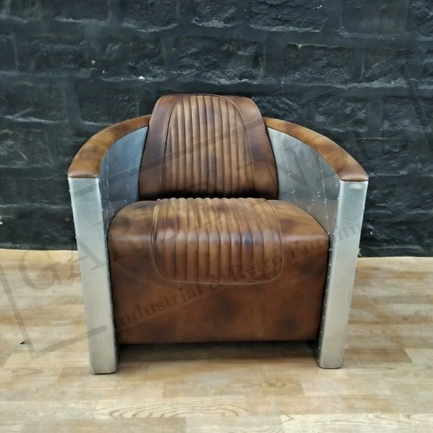 Aviator Leather Sofa, Aviator living room sofa chair