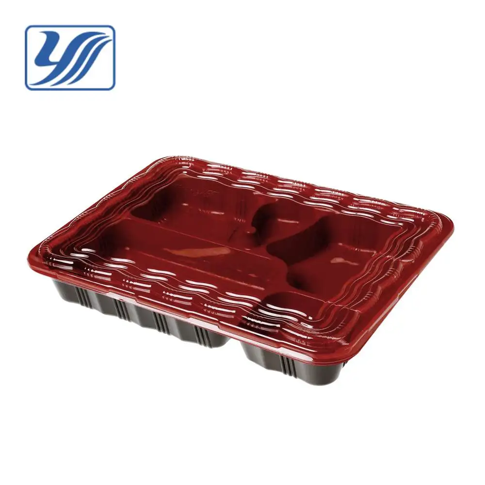 Clear view packaging plastic disposable bento box