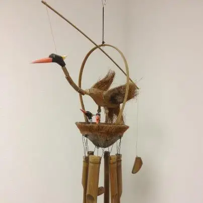 Popular Garden Decor Hanging Bamboo Wind Chimes Sound Tuned 100% handmade bali