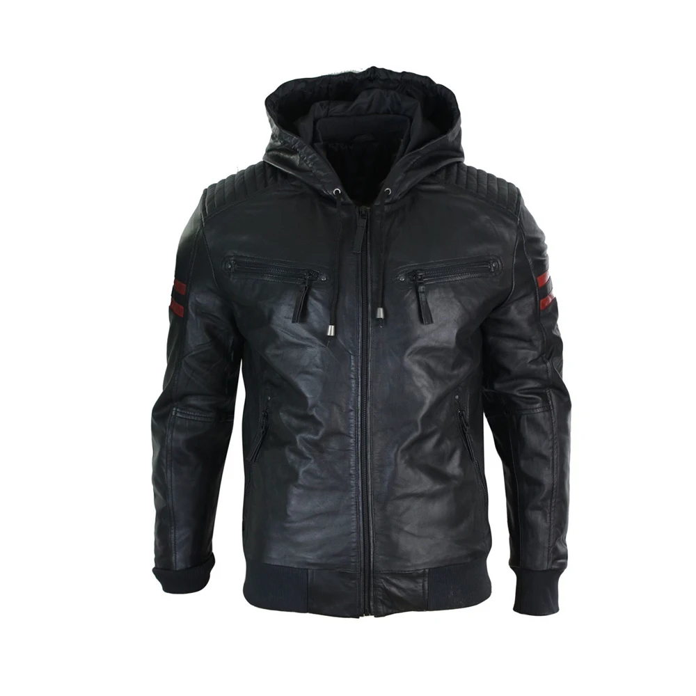 Winter Wear Men Washed PU Leather Jacket Wholesale Good Quality Men Wear Fashion Leather Jacket