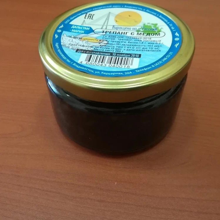
Far Eastern canned trepang with honey russia seafood 