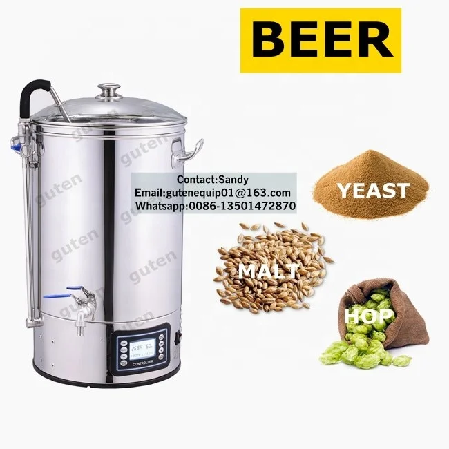 All in One Automatic brewery/Electric Mash Tun/Guten 30l/Brew Kettle 30L/Microbrewery Equipment/ BM-S400M-1