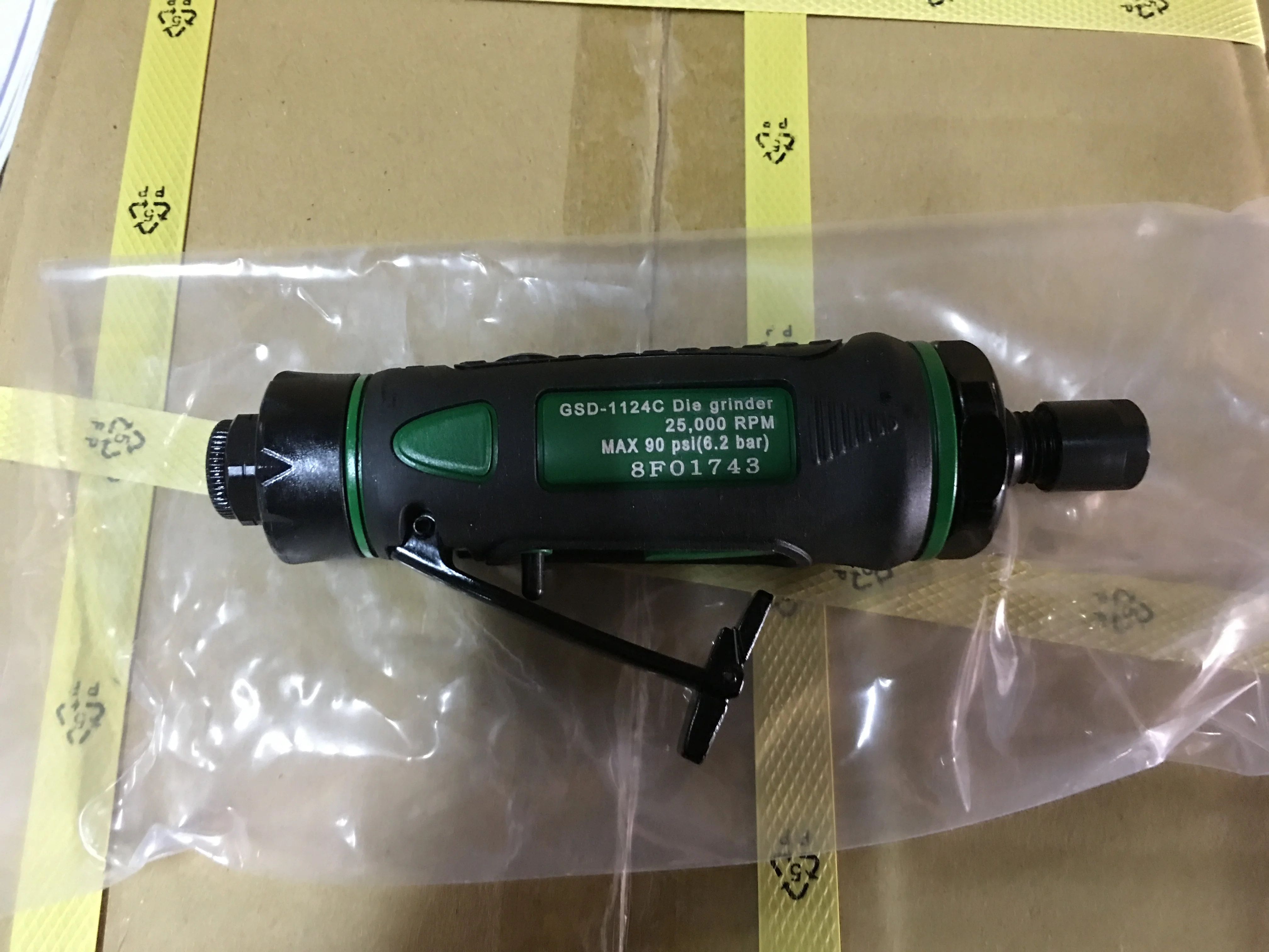 
APLUS GSD-1124C , composite housing, Air die grinder. 6 mm collet size. Rear exhaust. 