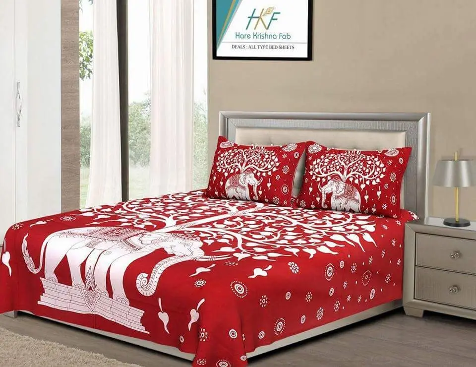Королевский этнический индийский красный Мандала 100% хлопок королевская простыня и наволочка