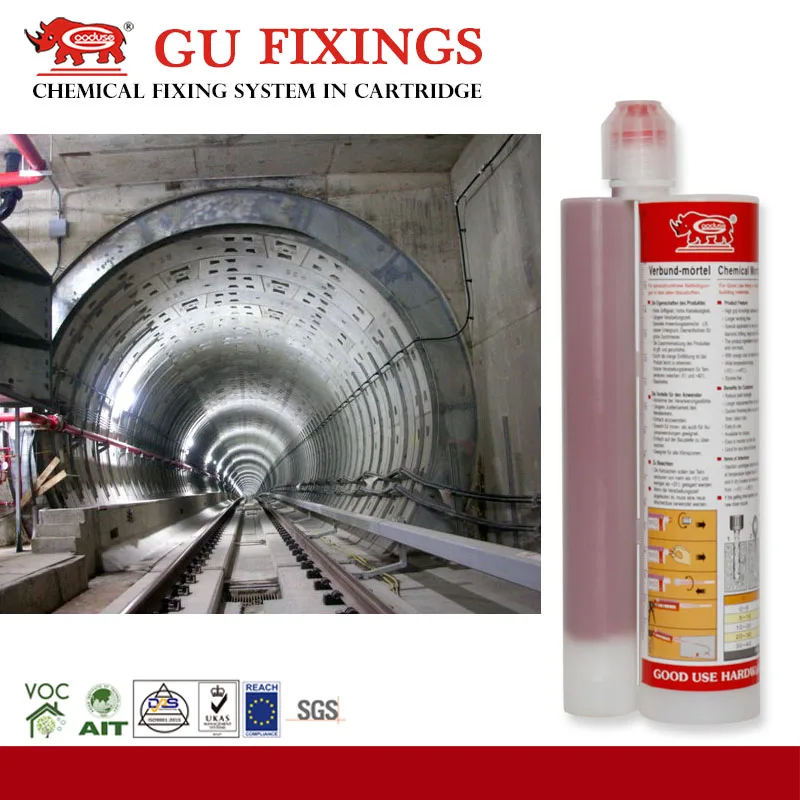 Strong construction material two component epoxy concrete fixing adhesive