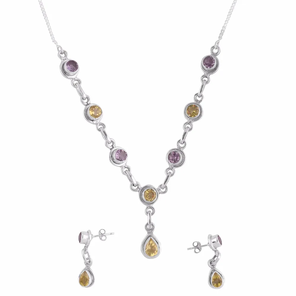 Precious Jewelry Garnet Necklace Set at Nominal Price Luxury Jewelry 925 Silver Necklace Vintage Style Fine customised Jewelry