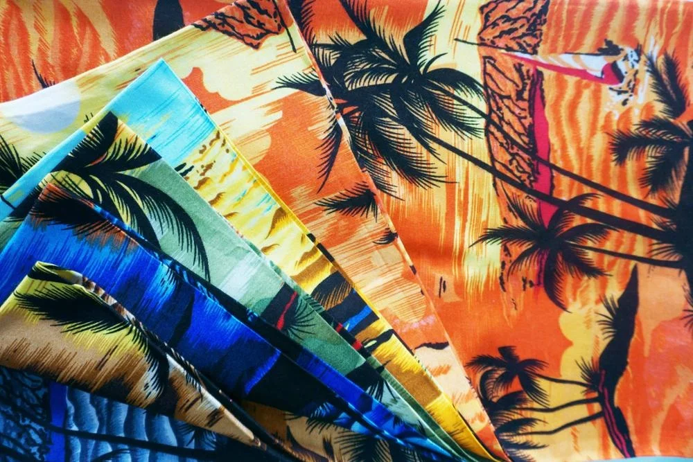 100% printed viscose fabric