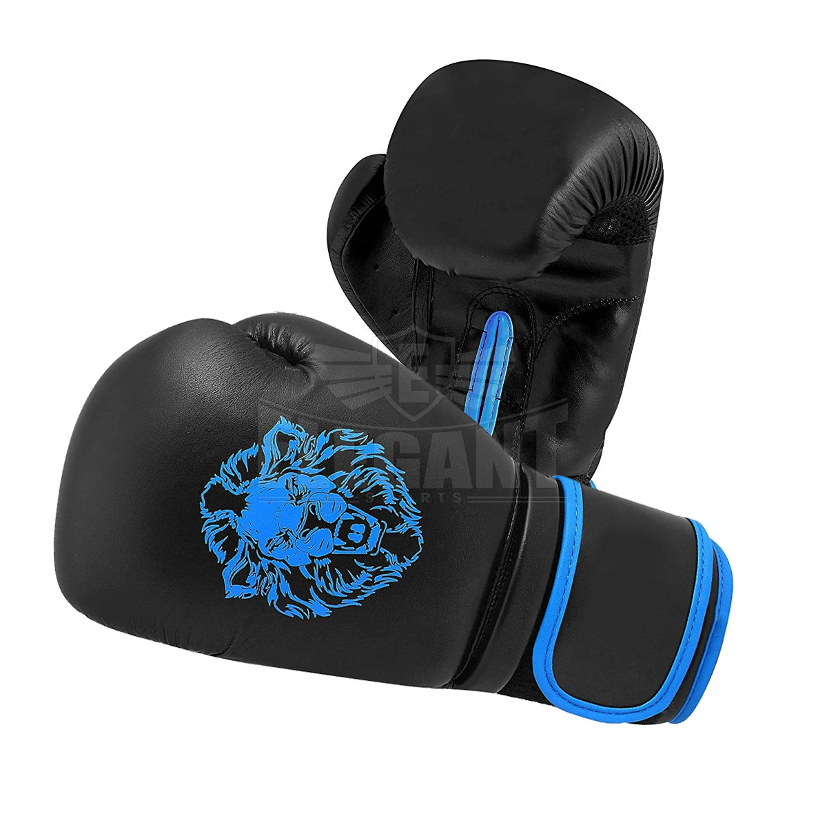 Custom Logo boxing gloves synthetic leather blue trimming Boxing Gloves Sports Clubs Training boxing Gloves Winning Cleto