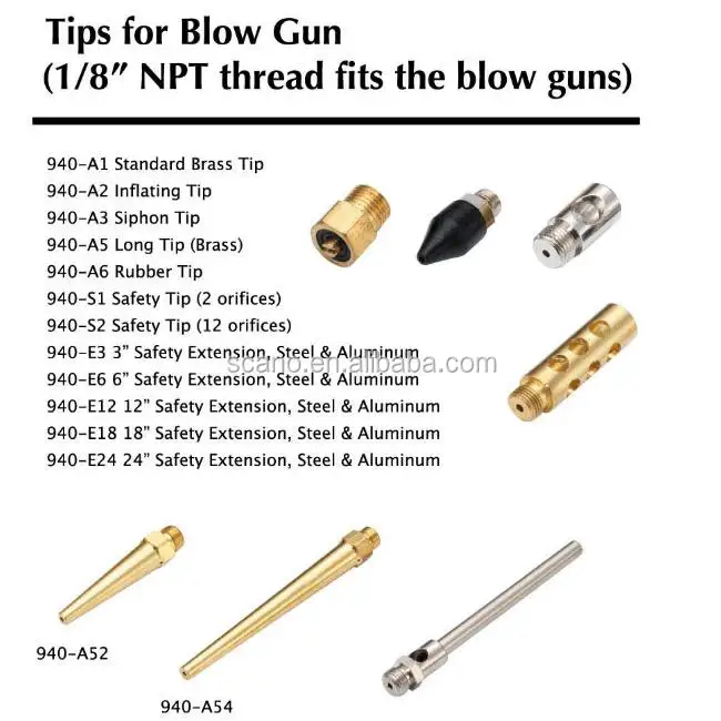 Black coated Pneumatic air duster spray gun Pistol grip blow gun