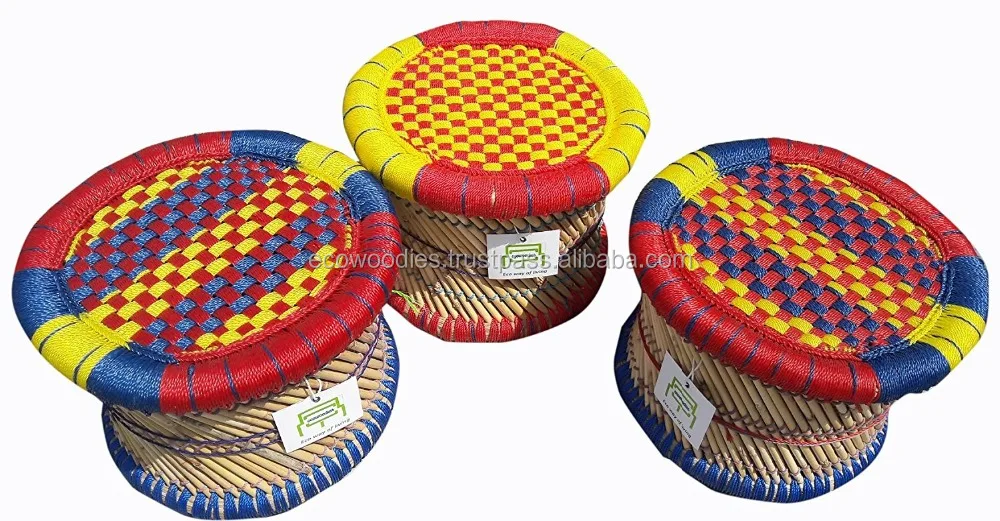 Простой стиль, экологически чистый, сделанный на заказ, цветной бамбуковый треугольник, набор ручной работы, для дома/улицы/патио, маленькие стулья