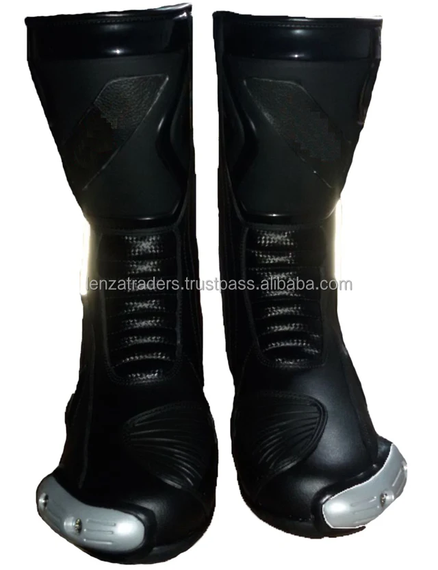 
Mens Leather Speed Motorbike Boots Racing Shoes 