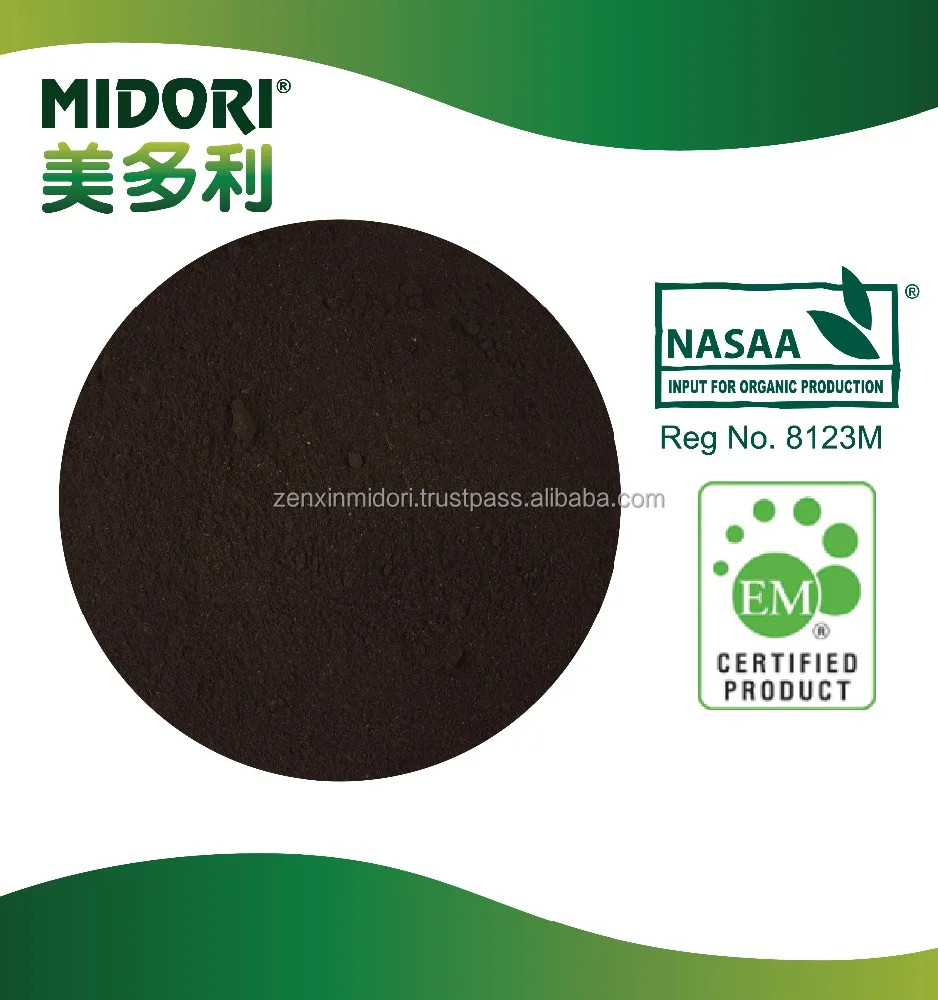 Wholesale Factory Price Midori Organic Fertilizer NPK333 NASAA and EM certified product 25kg and 50kg