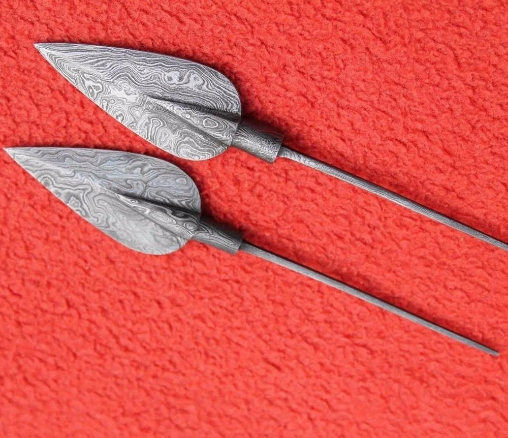 metal blades arrow heads damascus steel harrow head tips bow and arrow
