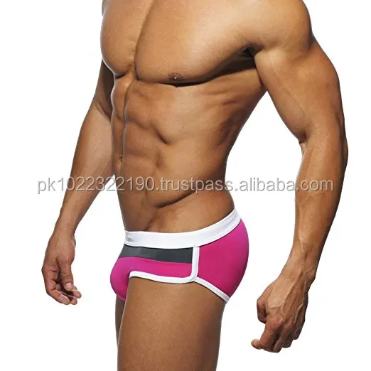 Mens Solid Swimming Shorts Body Bikini Swimsuit Briefs New Hot