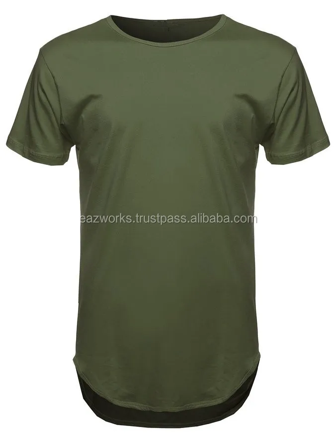 
Mens Round Hem Longline T Shirt 