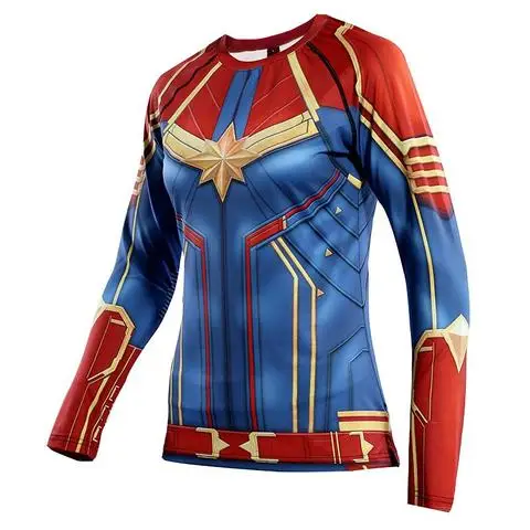 REEDOT Пользовательский логотип Капитан MARVEL BJJ RASHGUARD