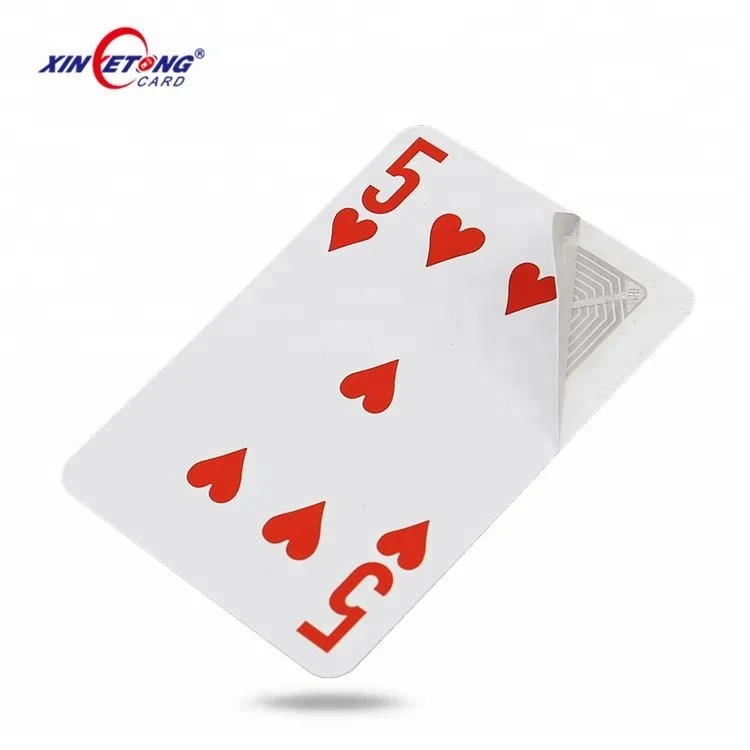 Very thin card Custom RFID playing card poker card with contactless rfid chip for game