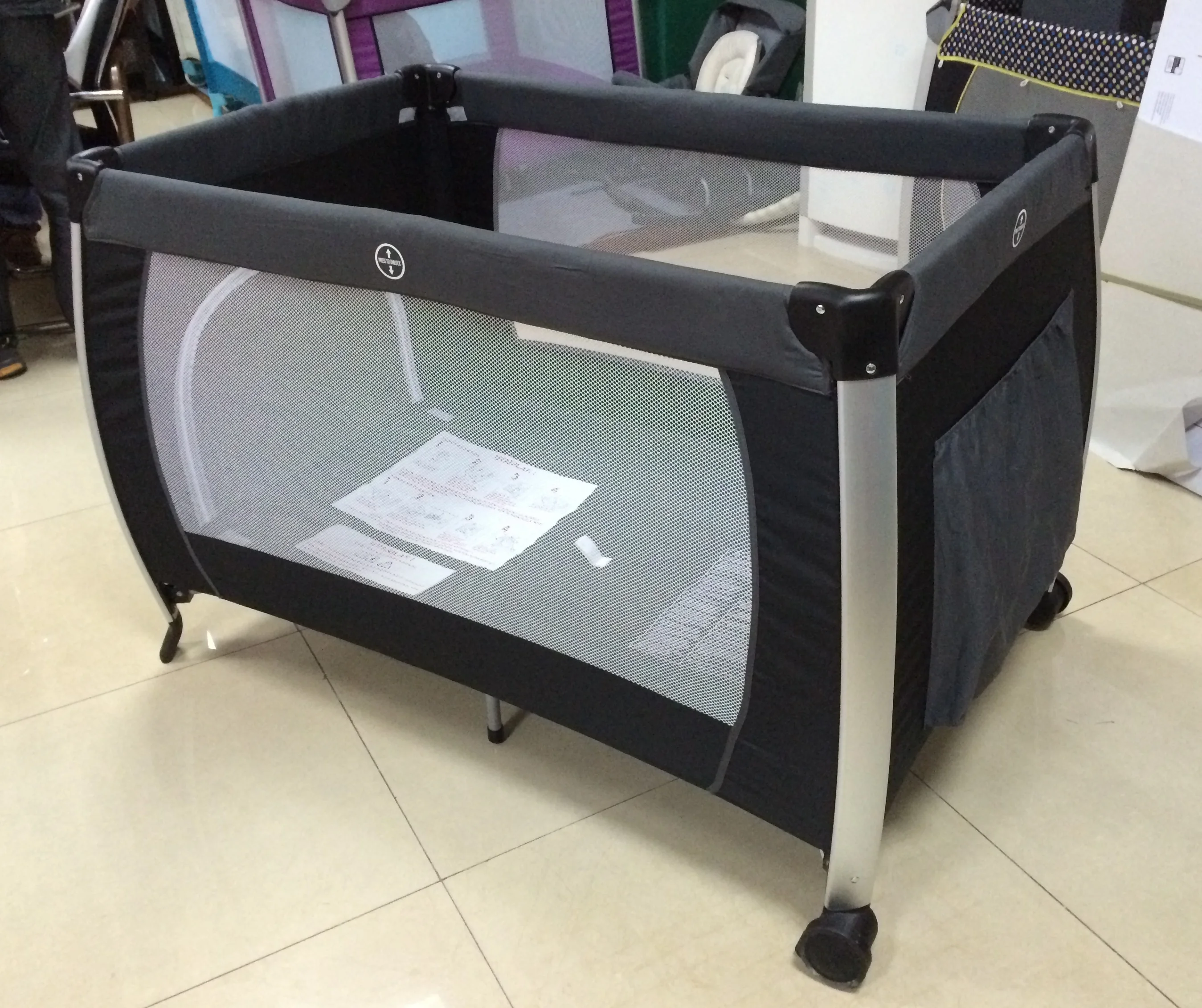 
outstanding aluminum frame folding portable baby play yard lightweight 