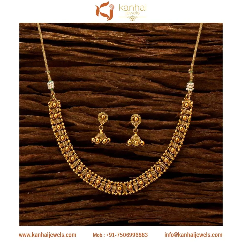 Delicate Gold Plated Jewellery & Necklace Set Wholesalers in Mumbai, Delhi, Chennai & Jaipur, Wholesale Fashion Jewelry - 15654