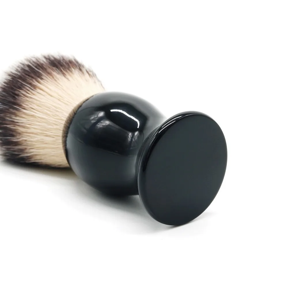 Прочный мужской инструмент для бритья JDK, кисть для мыла и акриловая подставка для бритвы, набор веганских быстросохнущих щетинок, светло-коричневых синтетических