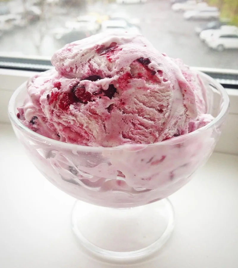 
Russian ice cream Tsarist dessert with fillers 