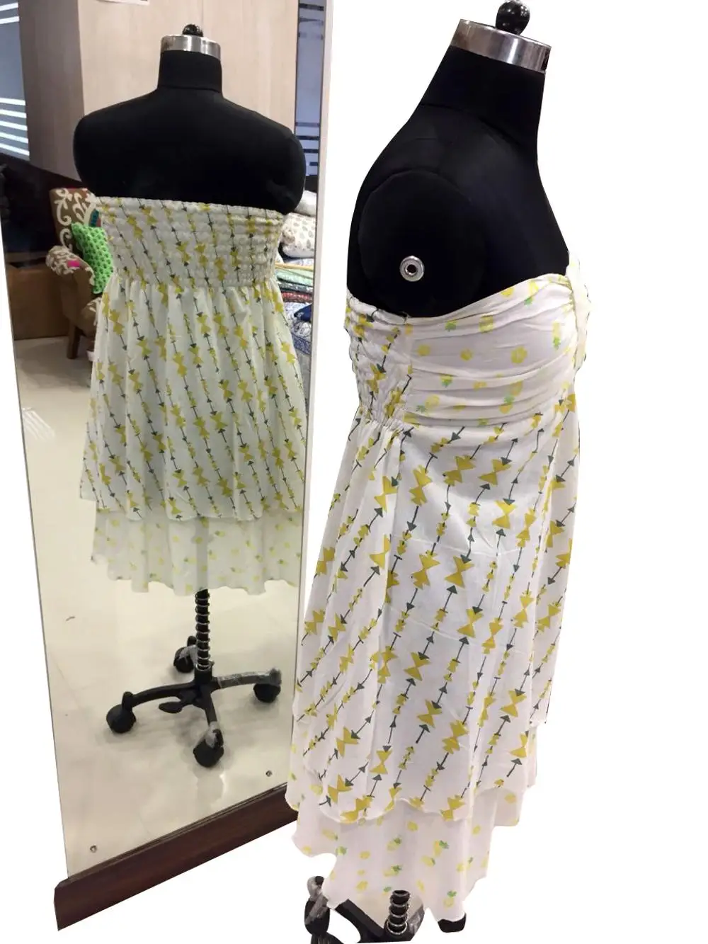 Block printed Stylish Sexy Night Dress New Women Sexy Vestido Sexy Evening Party Wear Hot Dress