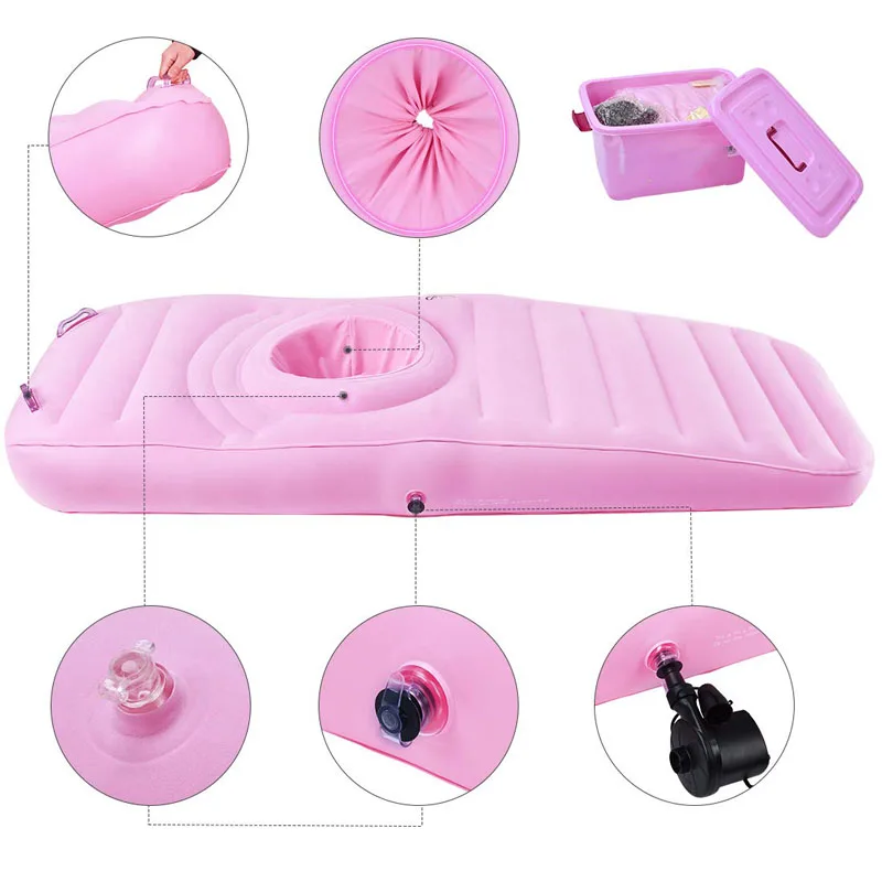 Inflatable Maternity Pillow Pregnancy Body Massage Pads with Hole Relieve Pregnant Back Pain