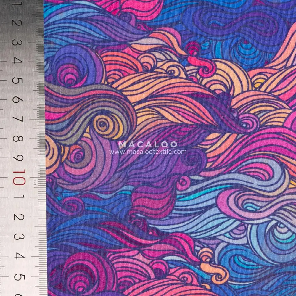 Amazing quality super soft customized digital printed stretch cotton jersey fabric for baby clothes