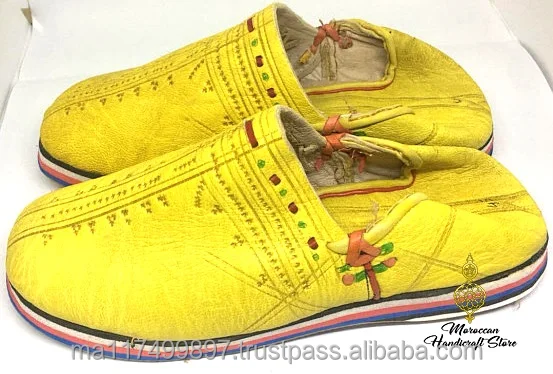 Berber Moroccan Babouches Slippers for Men, Handmade Leather, Of Choice , Slippers for Men