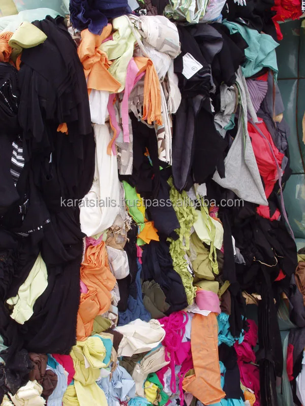 
FABRIC CUTTINGS MIX COLORS AND MIX QUALITY (COTTON - LYCRA, COTTON etc.) BALES (TEXTILE WASTE) FOR FELT 