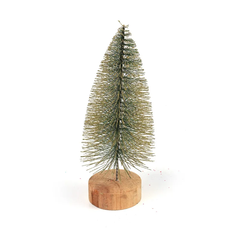 Hot Sale Mini Christmas Tree Artificial Sisal Bottle Brush Pine Small Home Garden Decor Desktop Decoration Christmas Gifts