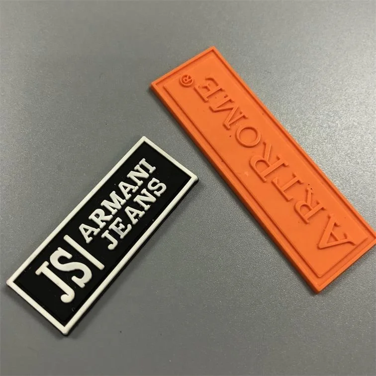Custom pvc 3d clothing embossed rubber patch tag