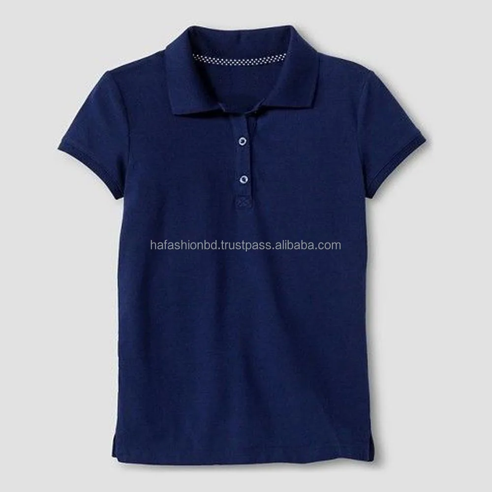promotional best quality cheap customized women blank cotton ladies polo shirt