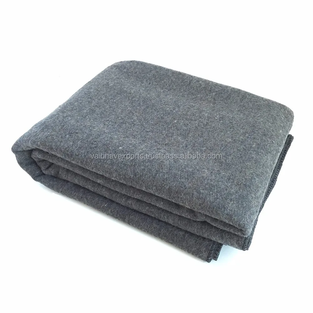 Heavy Duty Flame Retardant Heated Super soft Customised  100 Wool Blanket available in different sizes color weight