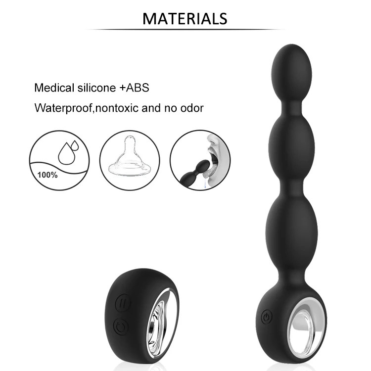 
Rechargeable remote control soft silicone flexible long anal beads sex toys plug anal 