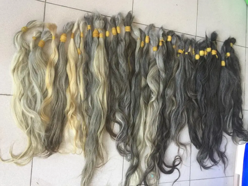 
salt and pepper human hair extensions 