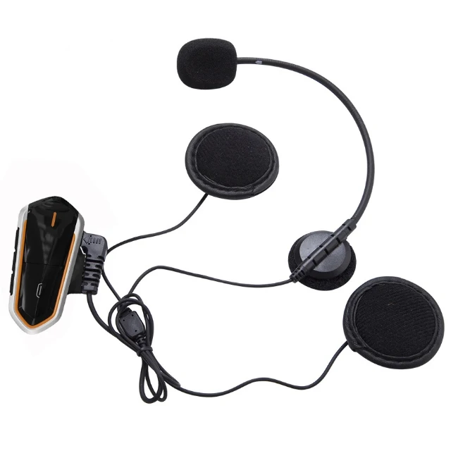 QTBE6 Motorcycle Helmet Intercom Headphones Wireless Intercom Handsfree Waterproof FM Radio Headset Motorcycle Headphone
