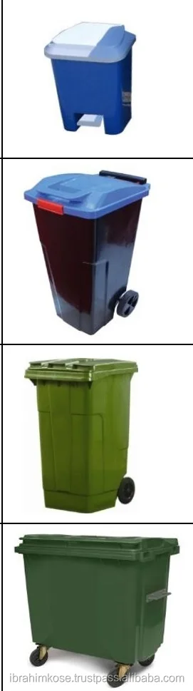  1100 lt / 770 пластиковая мусорная корзина