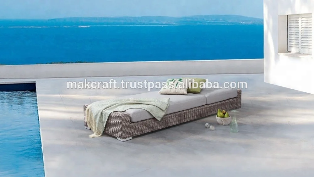 
Wicker Rattan Outdoor Patio Garden Lounge Chaise Sunbed /Sun Lounger Pool Club/ Daybed Swimming Pool Furniture 