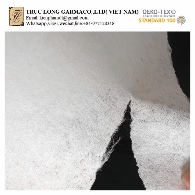 
Vietnam manufacture and direct Supplier Non woven Cotton Embroidery Backing Paper 