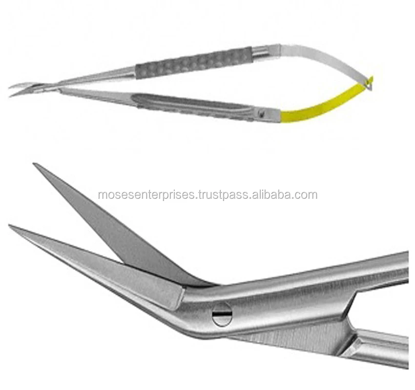 T.C Castroviejo Needle Holder and TC Micro scissors - Curved Angel