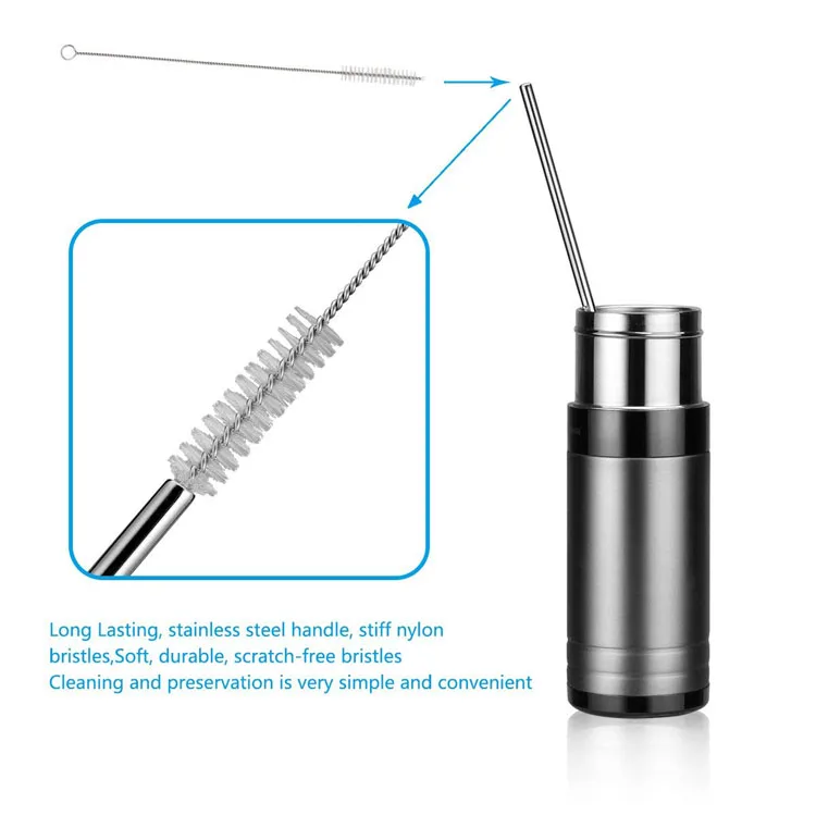 wholesale cheap nylon bristles cleaning brush for multiple size straws