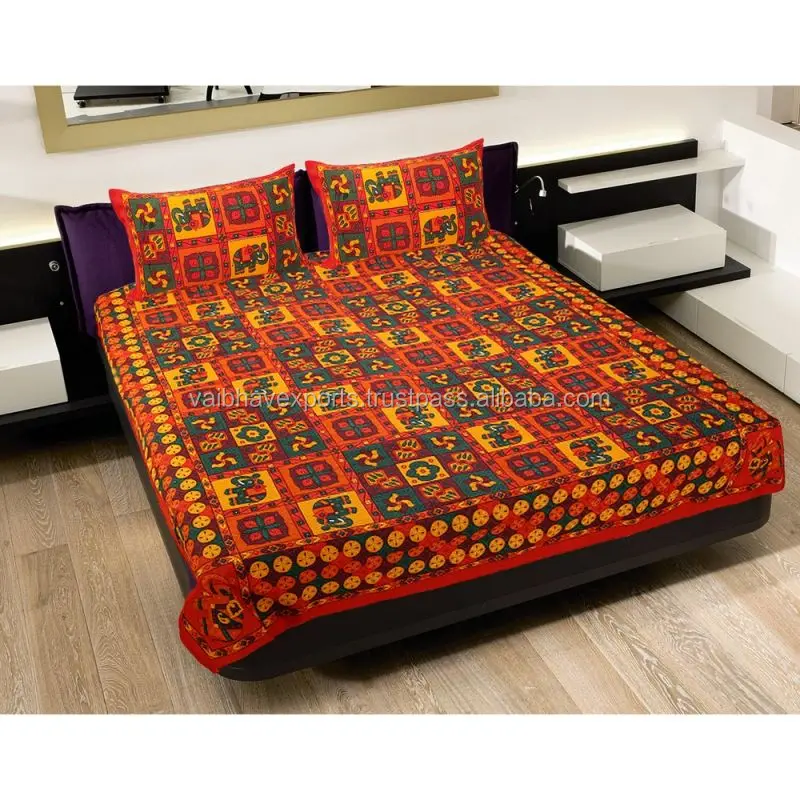 100% cotton bed sheets with matching pillow covers
