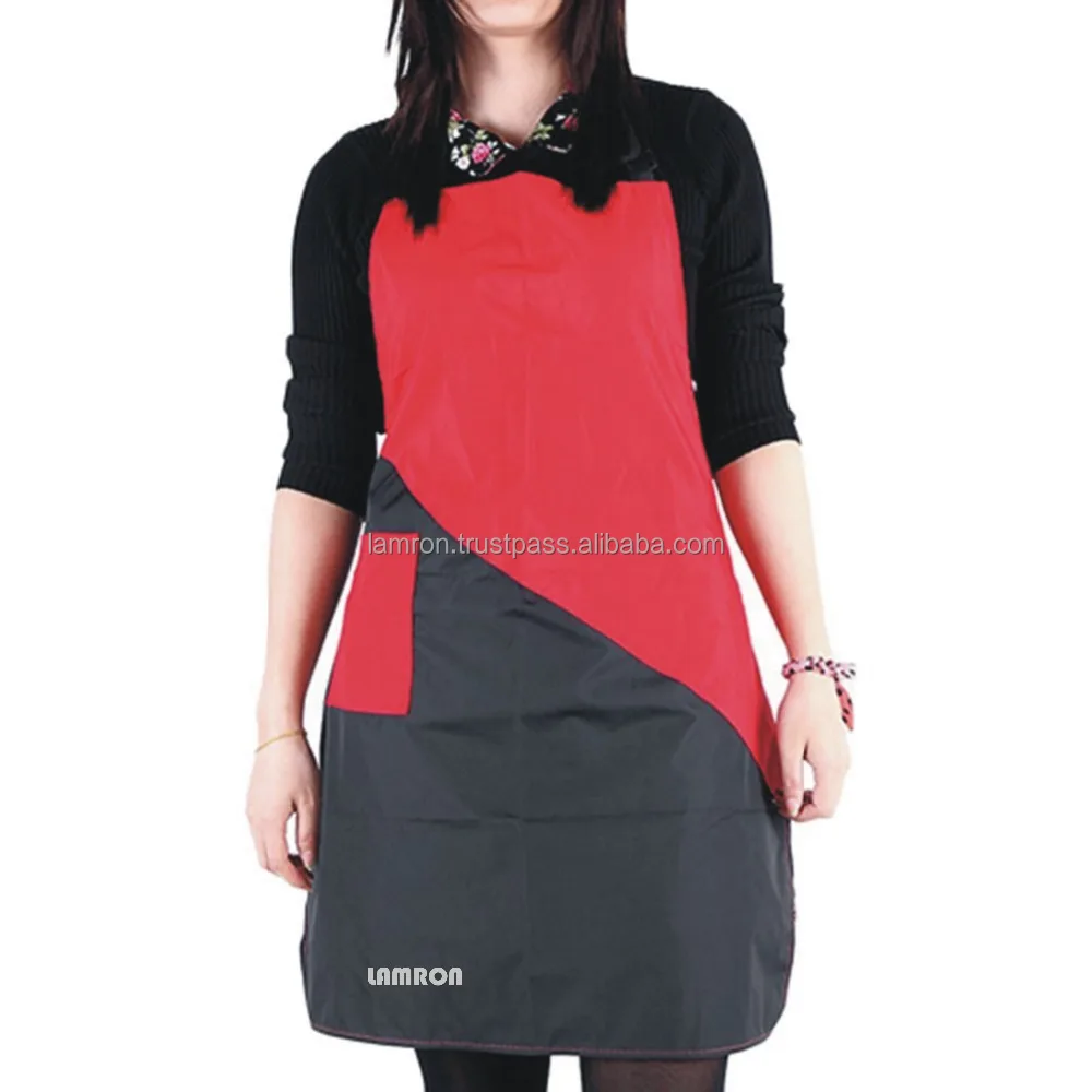 Professional Barber Aprons Hairstylist Hair Cutting Salon Aprons Black & Red Color Hairdressing Gown Capes