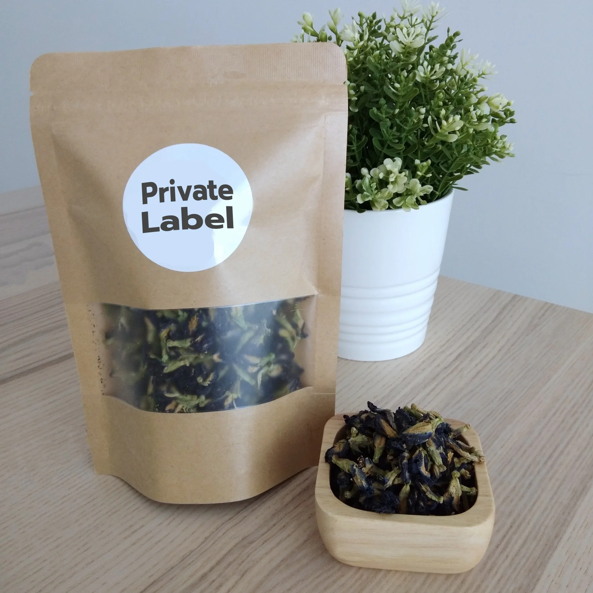 
High Quality Wholesale Factory Organic Dried Butterfly Pea Flower Tea Private Label OEM Product of Thailand 