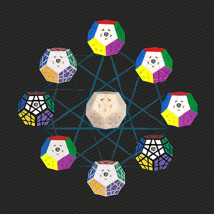 promotional puzzle stress relief toy 12 sides high grade star magical cube