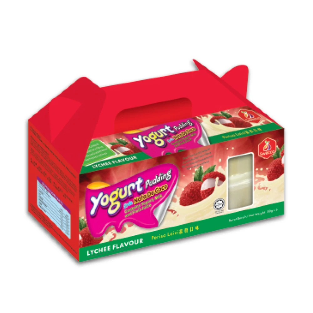 Высокое качество Малайзия OEM/ODM молочный йогурт фруктовый пудинг с вкусом Nata de Coco личи 6 чашек x 80 г