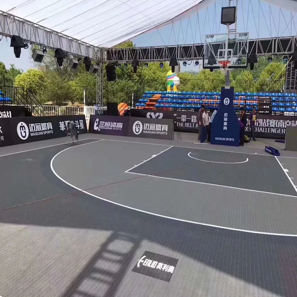 FIBA satisfied Pro modular suspended 3X3 basketball Sport Courts Tiles